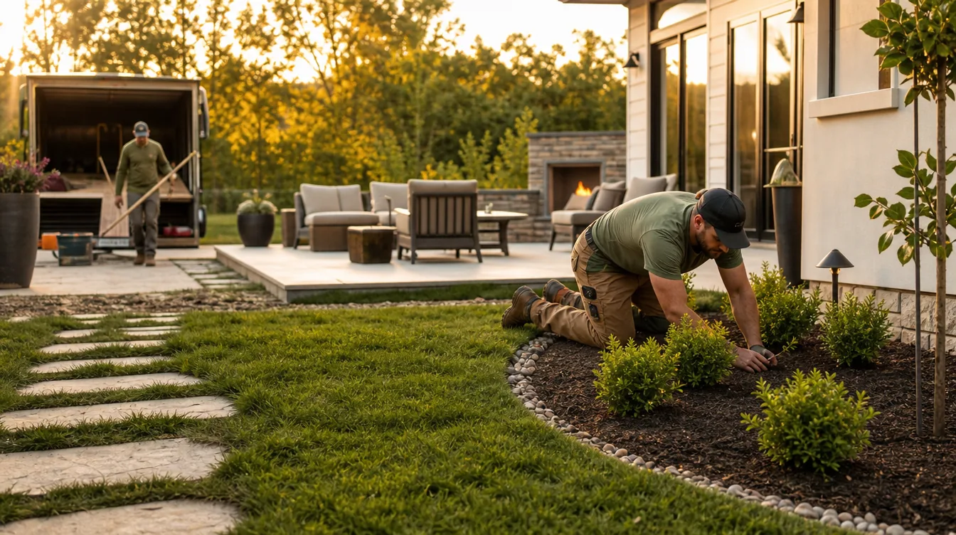 Landscaping work
