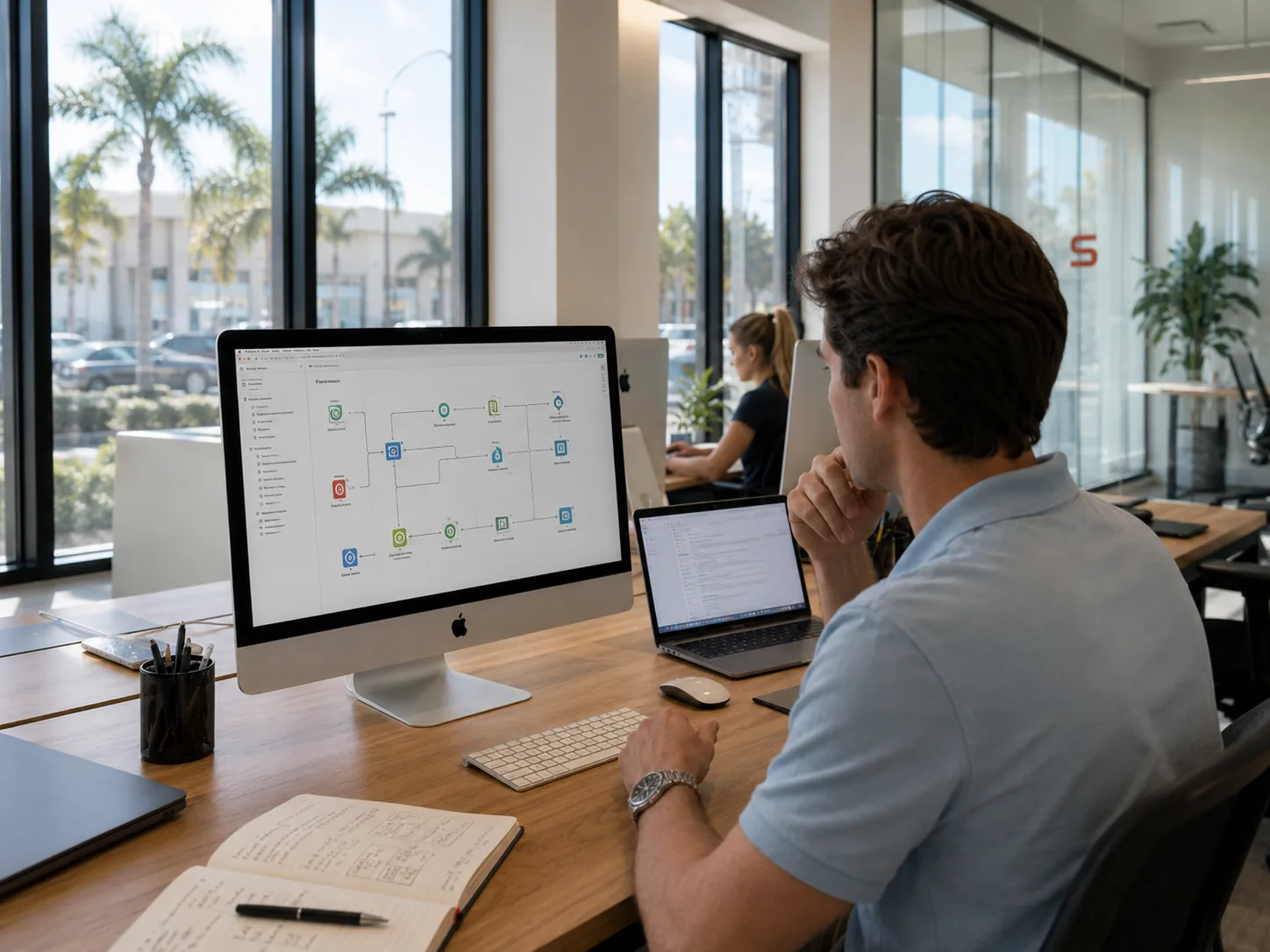 Simplufy team working on AI Implementation